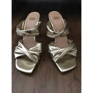 Zara- Gold Heel Sandal